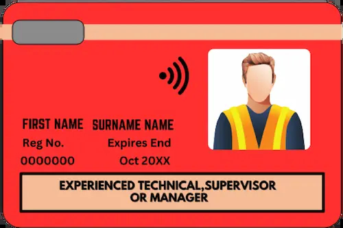 Experienced Technical Supervisor or Manager Card