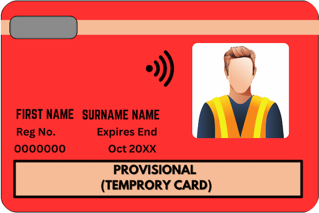 CSCS Red Provisional Card